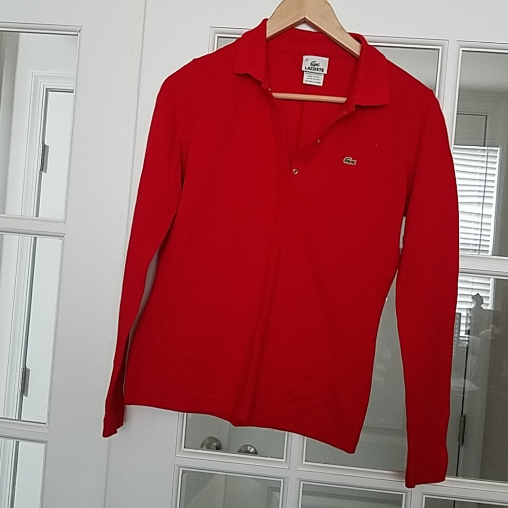 Red Lacoste Polo